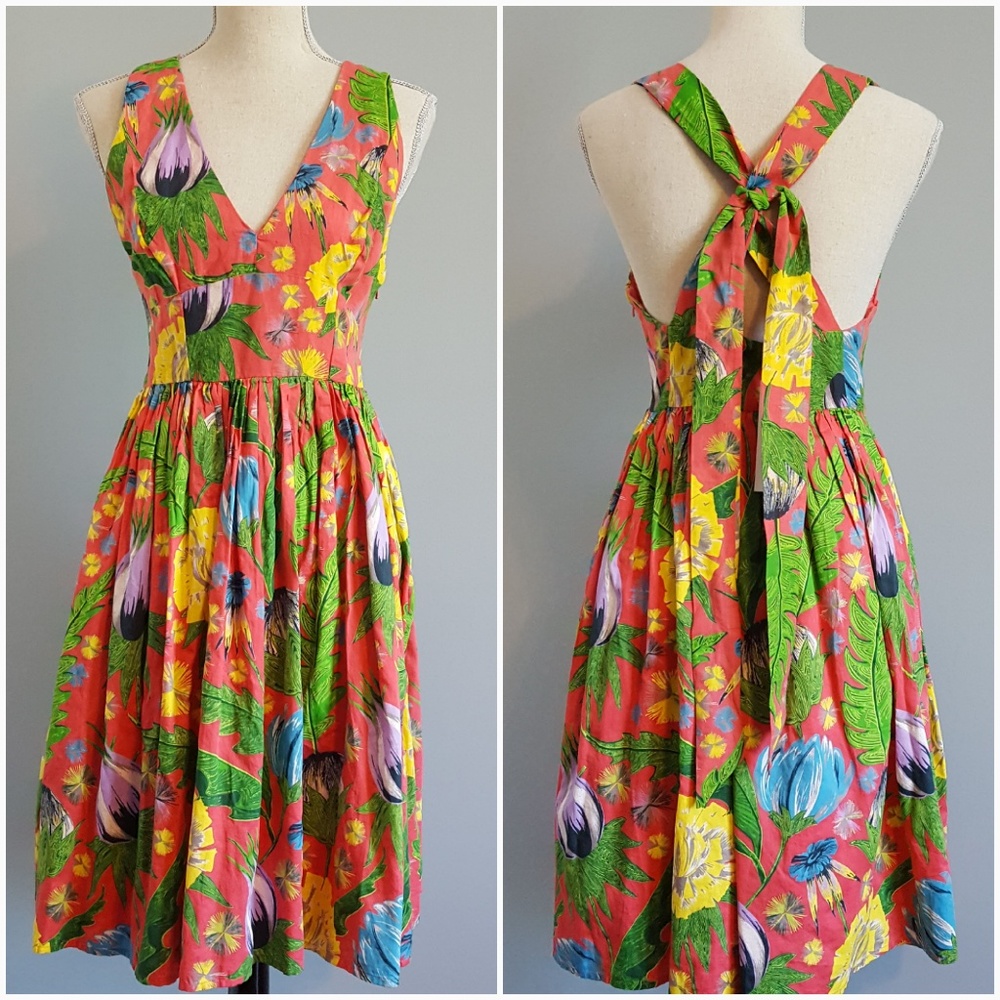 (2 for $50) French Connection Maggie Lou Flower Linen Dress